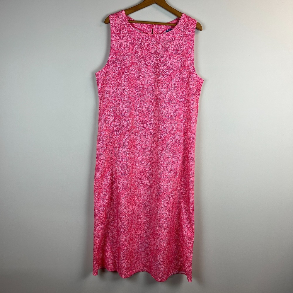 RipSkirt Hawaii Casella Pink Maxi Sun Dress Large Quick Dry Pockets Floral Beach